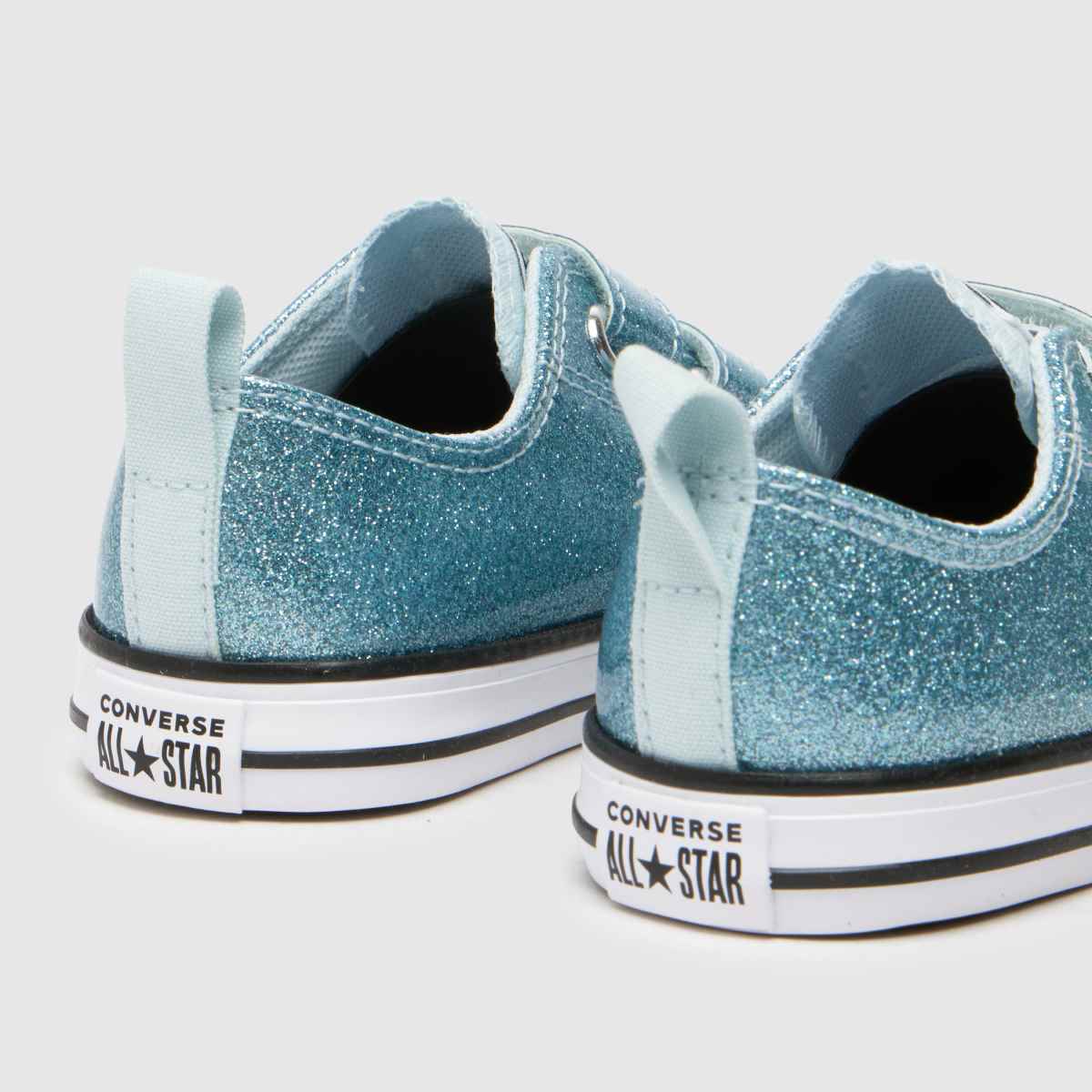 Converse vita & pl blå all star 2v lo glitter flickor småbarnssneakers