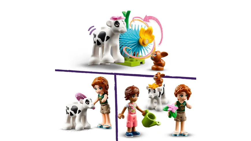 LEGO Friends 42607 Autumns Kälbchenstall, Bauernhof-Spielzeug mit Tieren