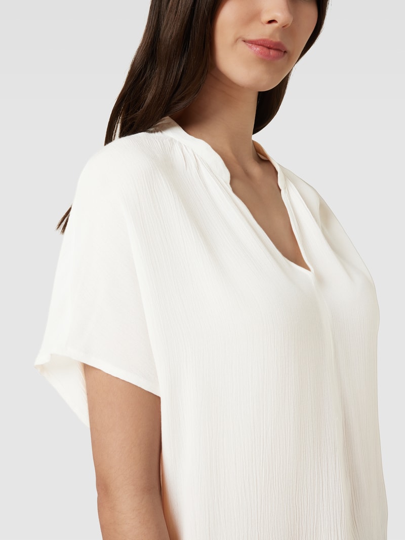 Bluse in semitransparenter Optik in offwhite