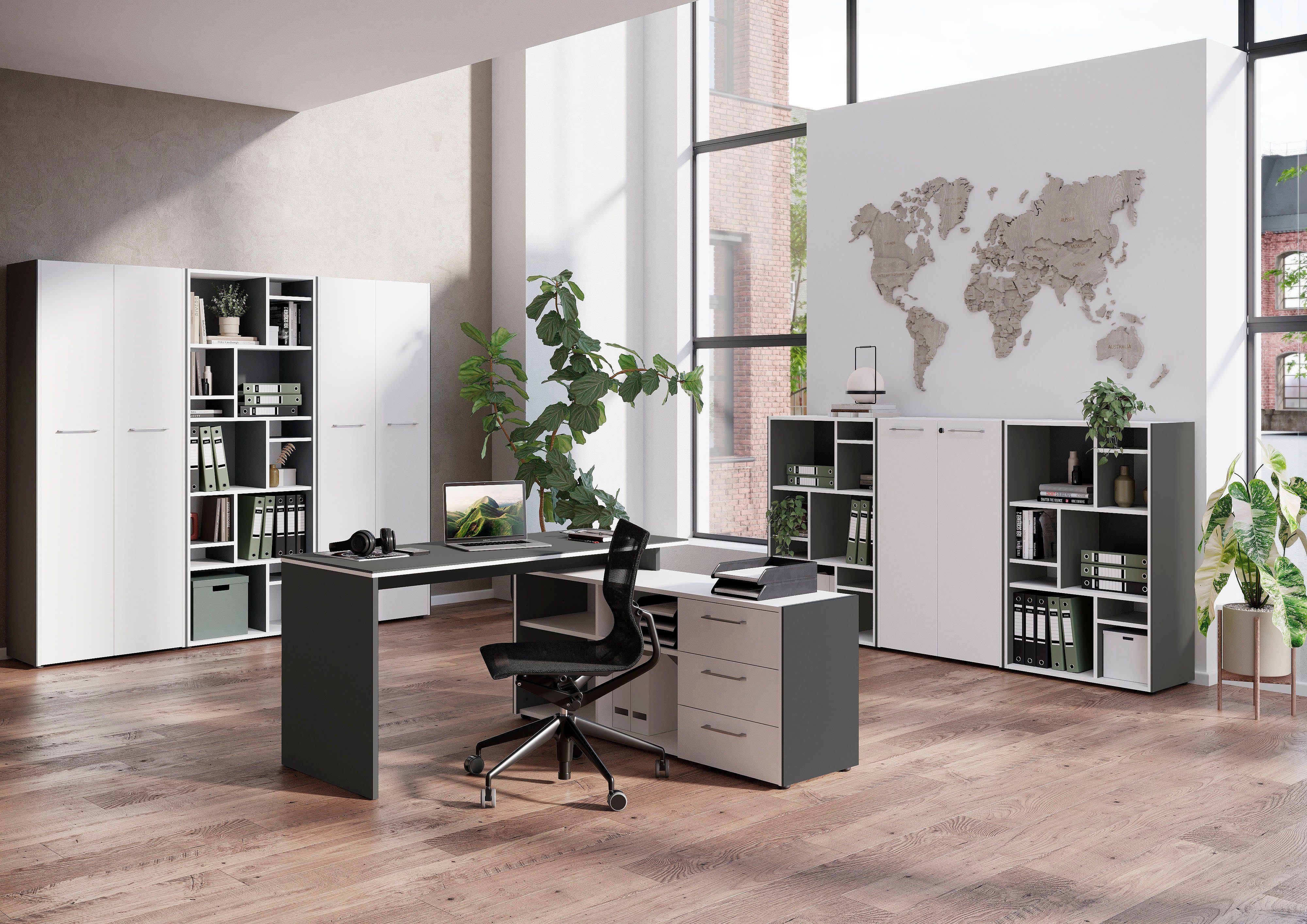 GERMANIA Aktenregal Pasadena, Made in Germany, hochwertig verarbeitet, Breite 80 cm