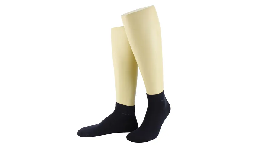 MOVE UP Unisex Kurzsocken mit Rippbund 2er Pack schwarz