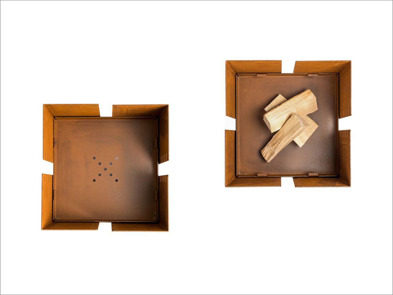 Keilbach Designprodukte Keilbach Feuerstelle, 45 x 45 x 45 cm, Stahl