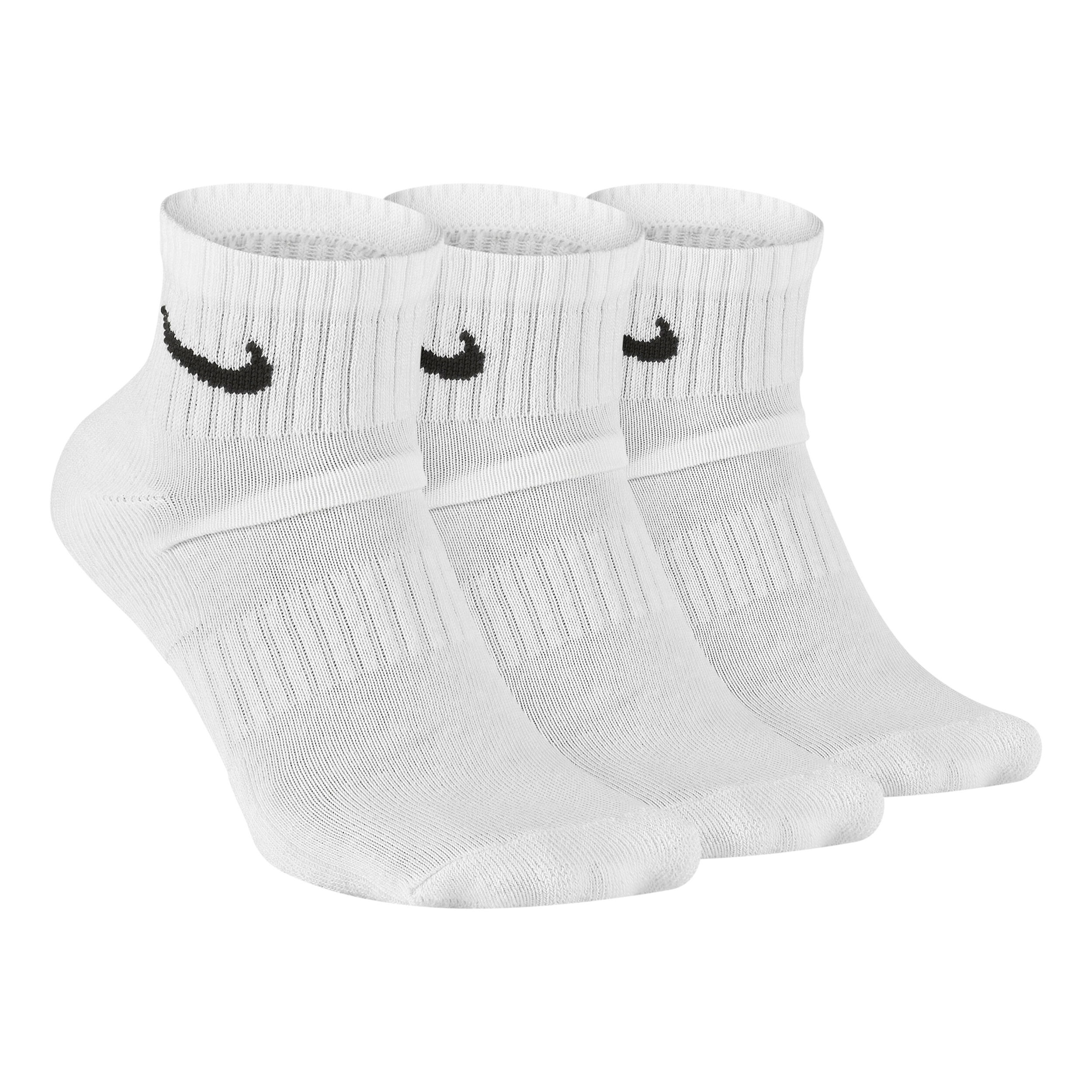 Everyday Cush Ankle Sportsocken 3er Pack - Weiß, Schwarz