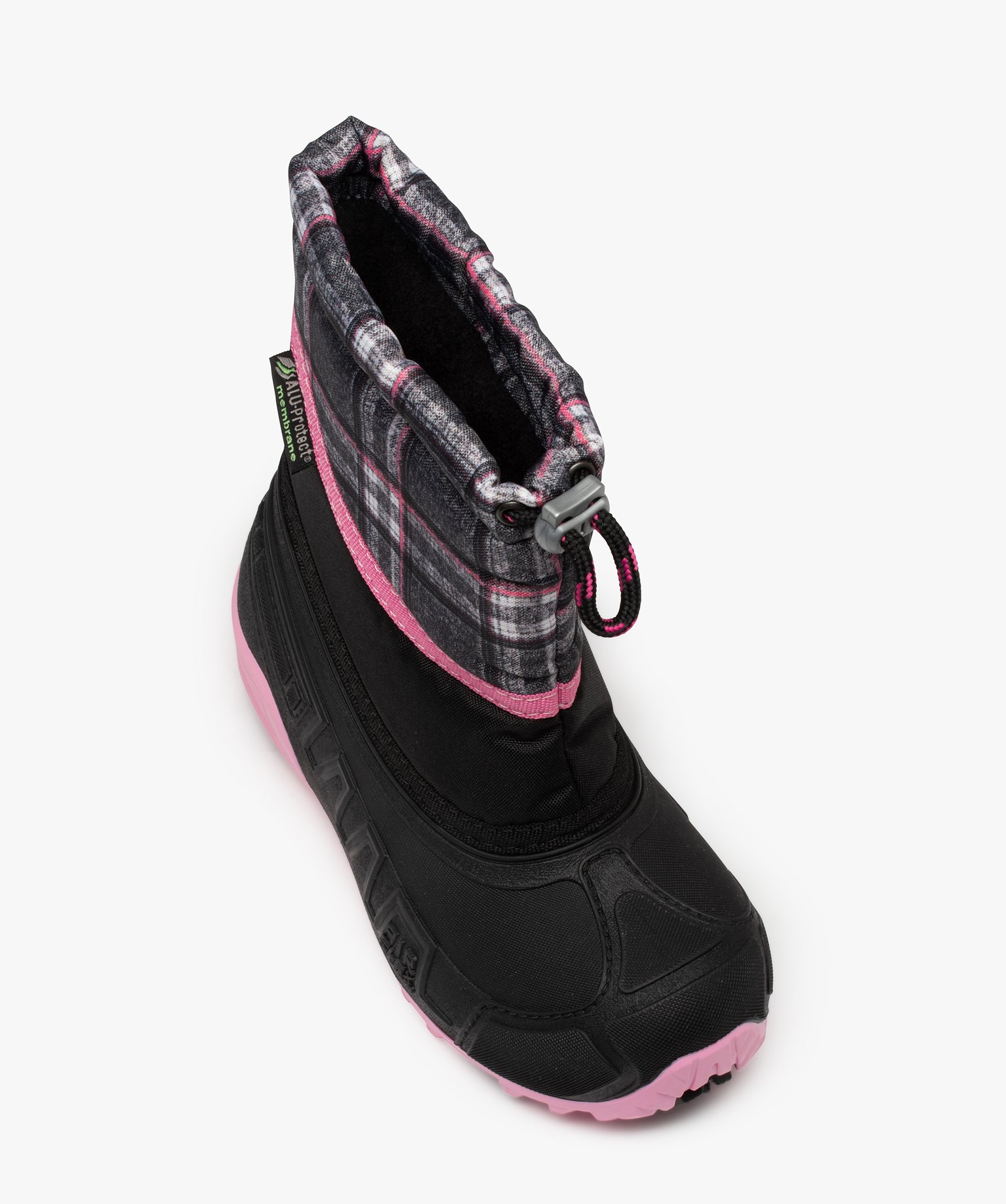 Après-skis fille étanches avec motif à carreaux noir | GEMO