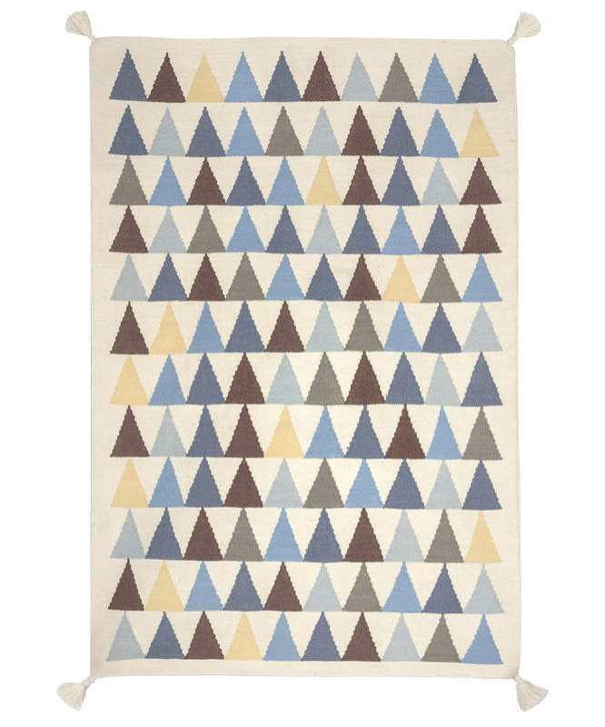 Tapis deco Kilim en laine TRIANGLES 110x160cm
