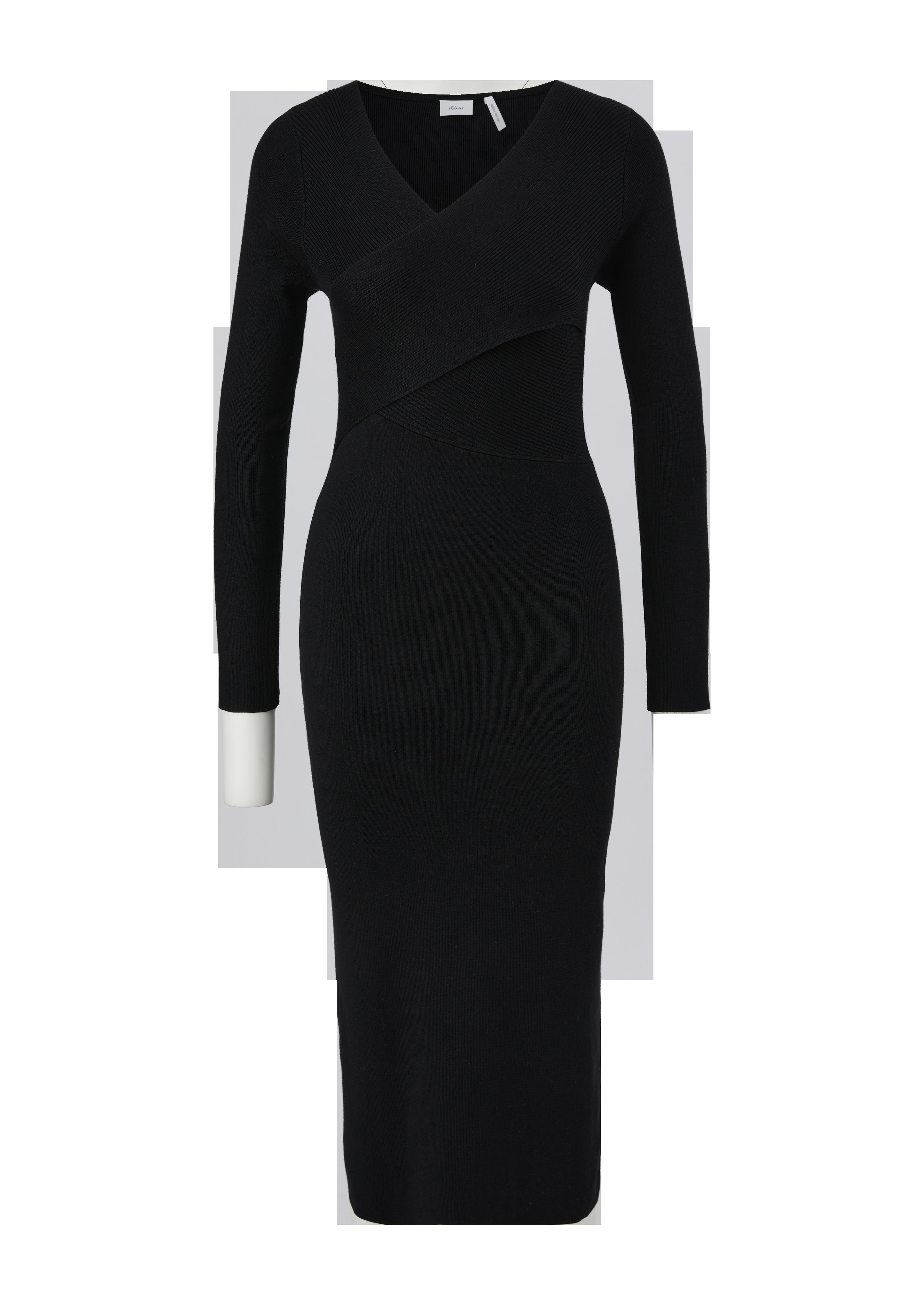 Strickkleid in Wickel-Optik  2124095-9999