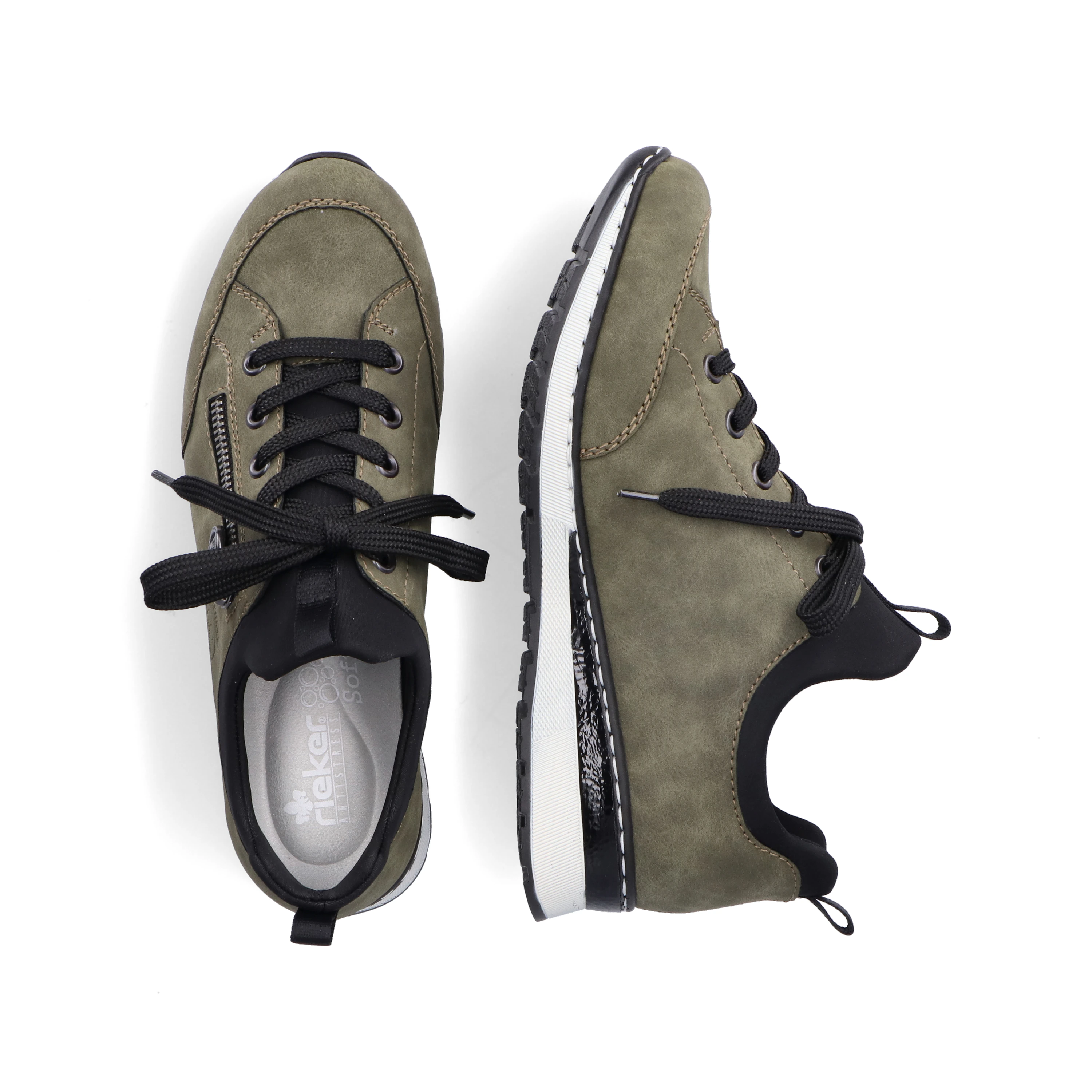 Rieker Damen Slipper khakigrün