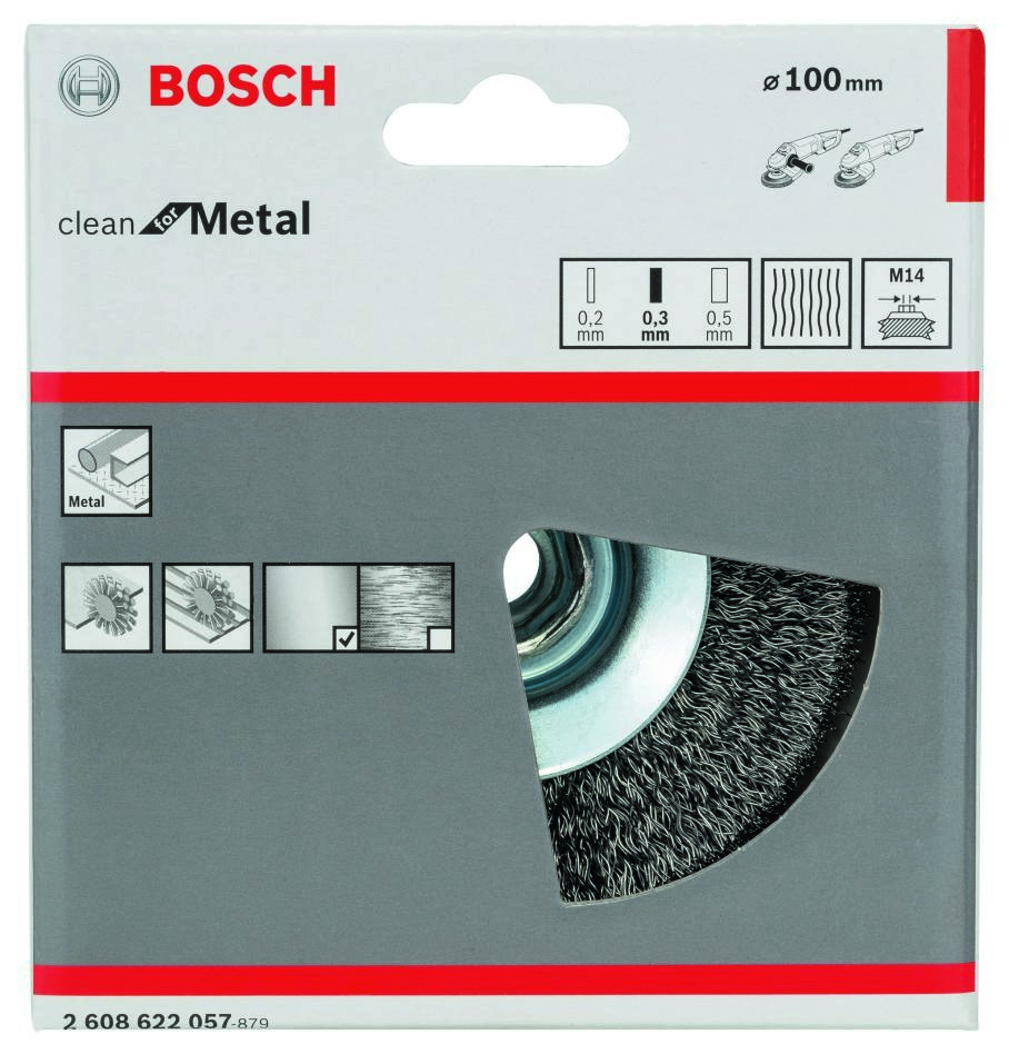 Bosch Blue Accessories 2608622057 Konusbørste 100 mm bølgepap M14