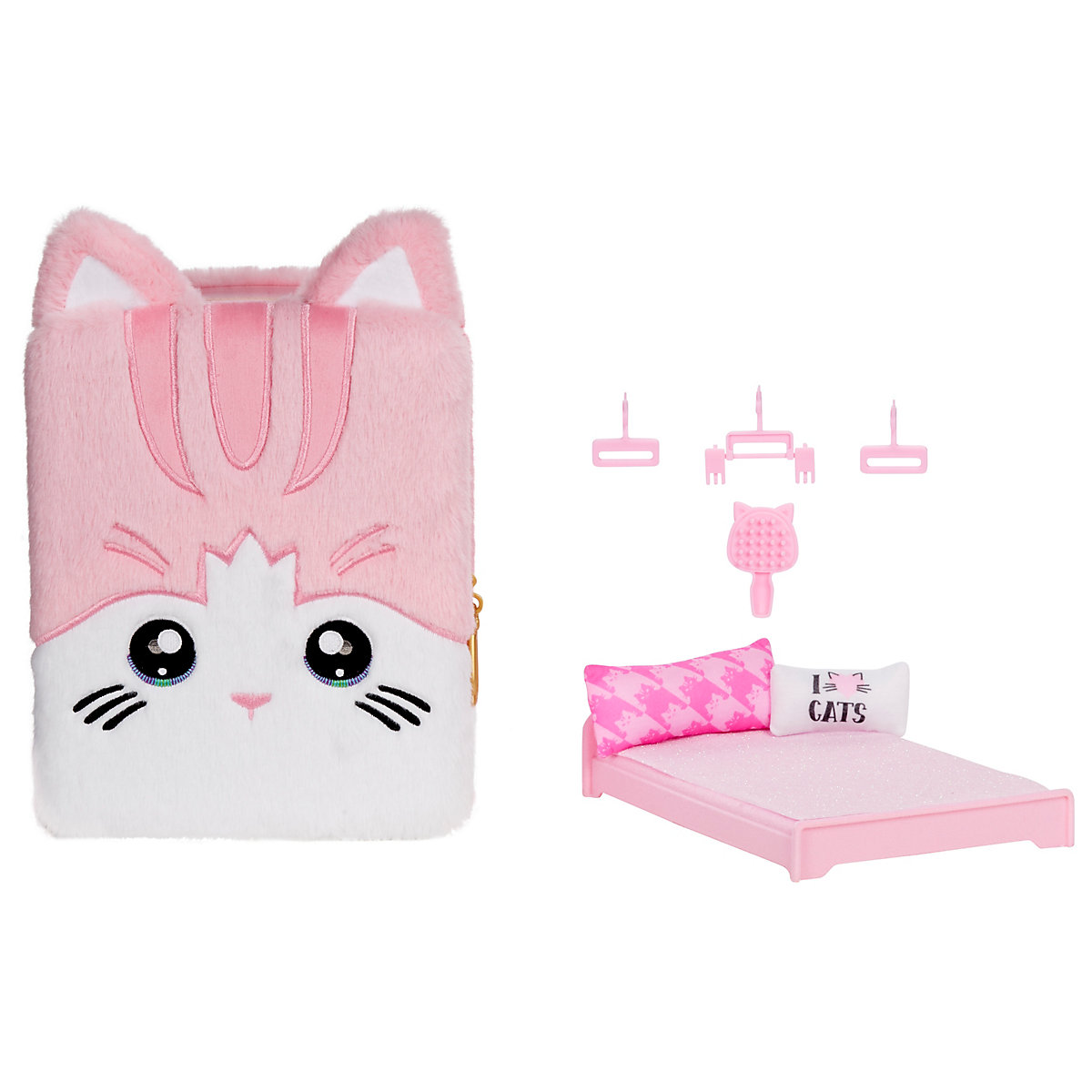 Na! Na! Na! Surprise 3-in-1  Backpack Bedroom Series 3 Playset- Pink Kitty