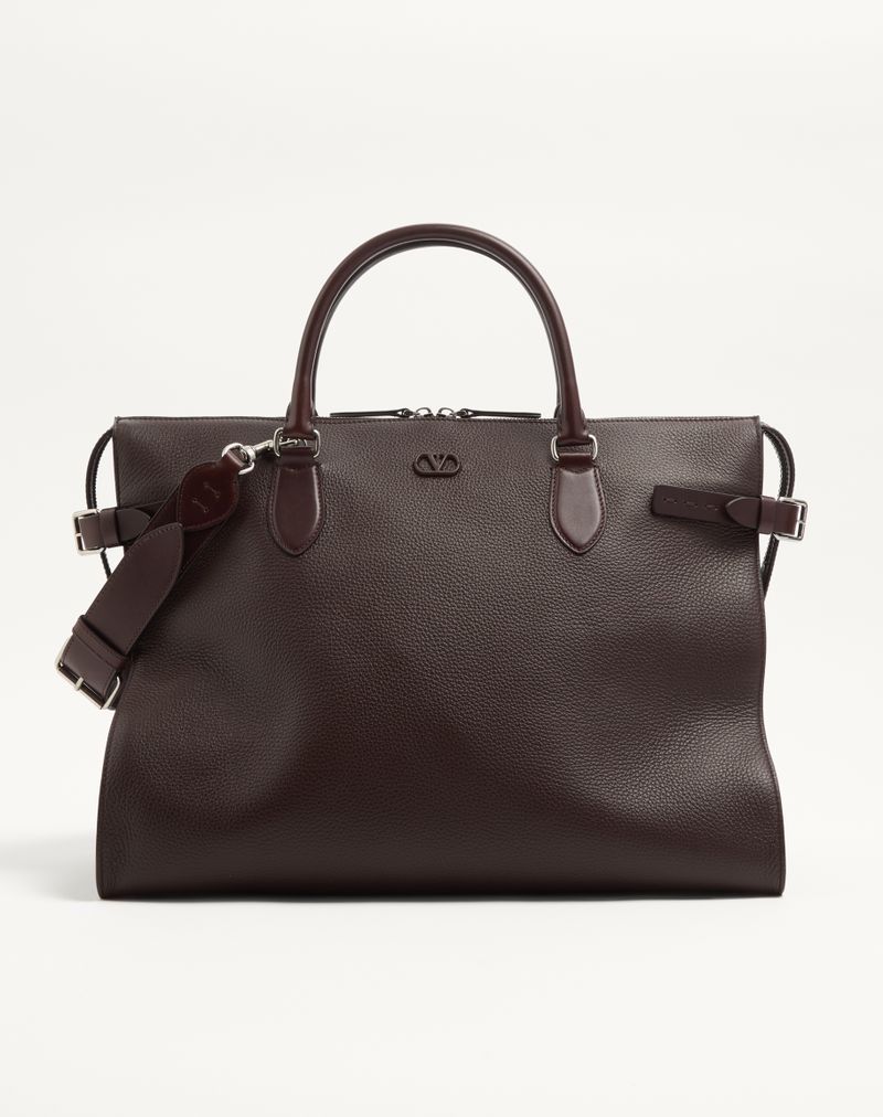 Sac de voyage Valentino Garavani Antibes en cuir grainé