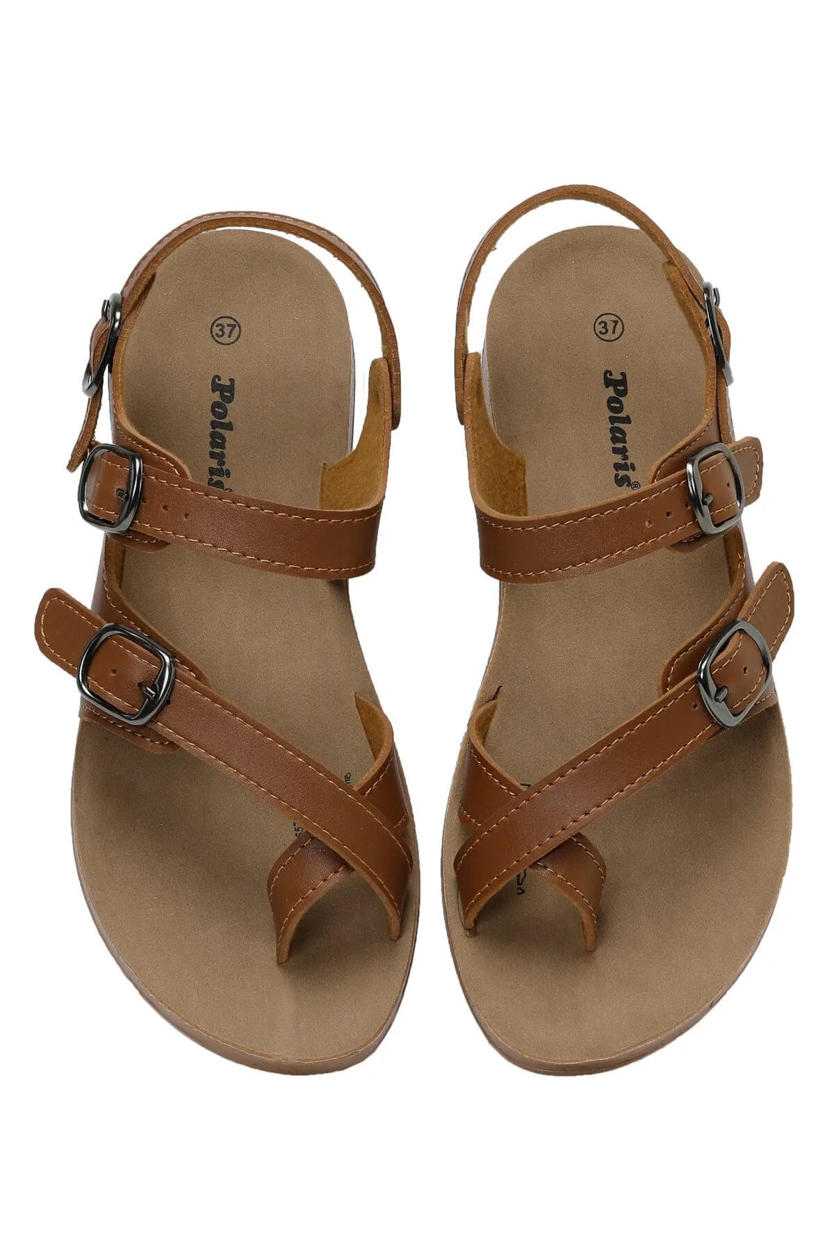 Polaris  158657.z3fx Hellbraune Bequemsandalen für Damen