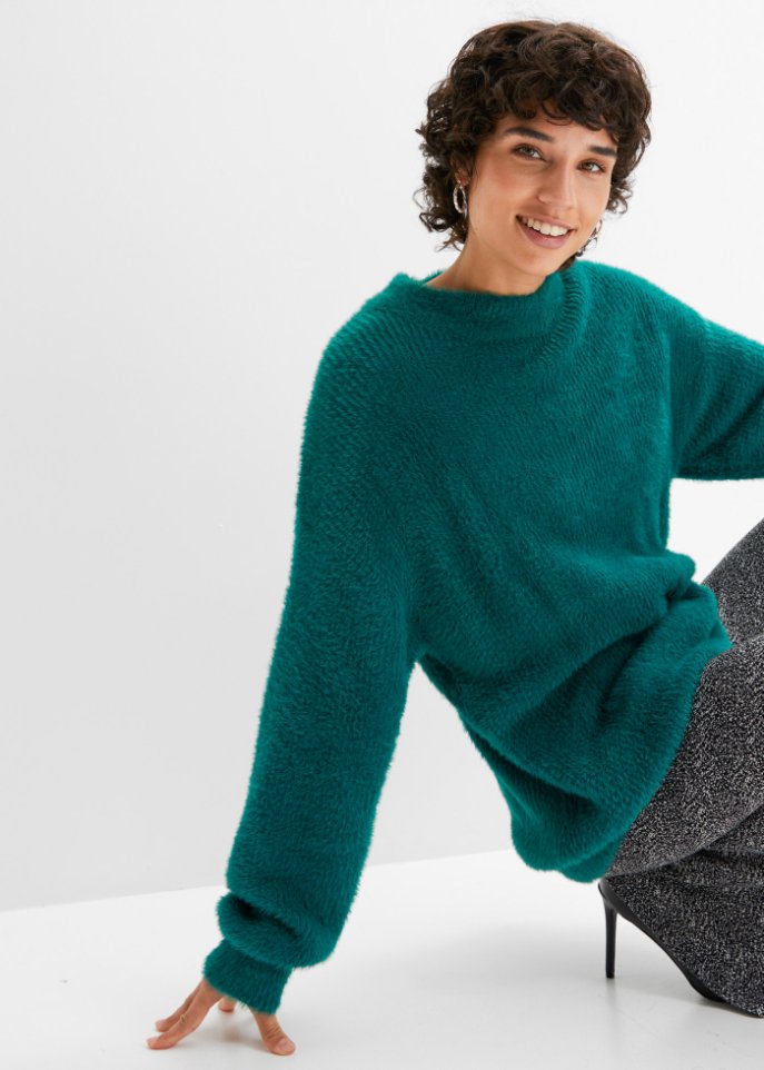Pullover mit Hairy-knit