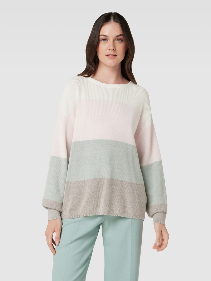 Strickpullover mit Allover-Muster in hellrosa