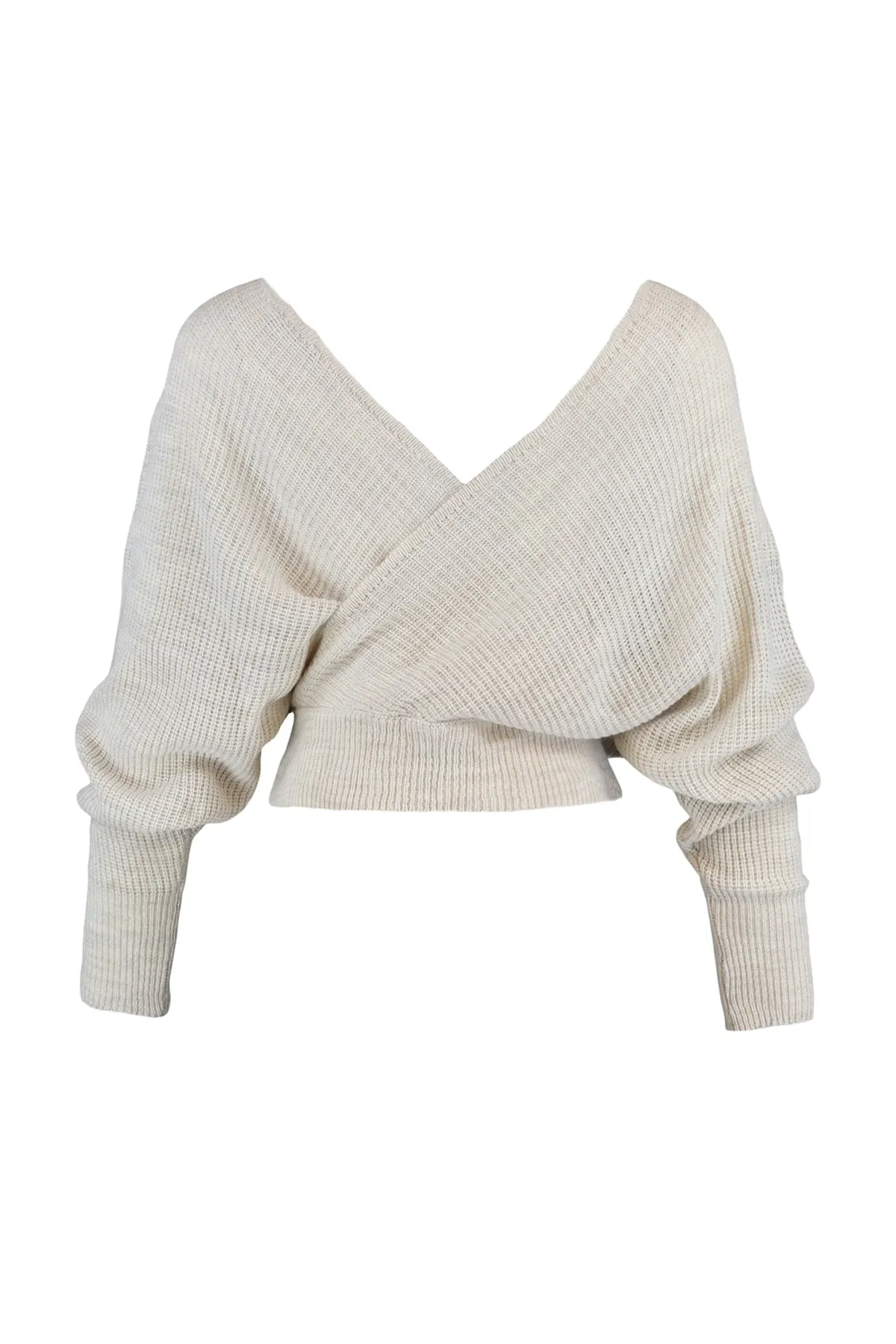 Trendyol Collection  Steinfarbener zweireihiger Strickpullover TWOAW21KZ1277