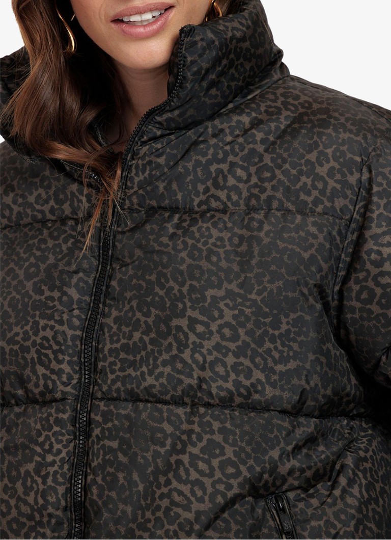 Studio Anneloes Tanner pufferjakke med leopardtrykk