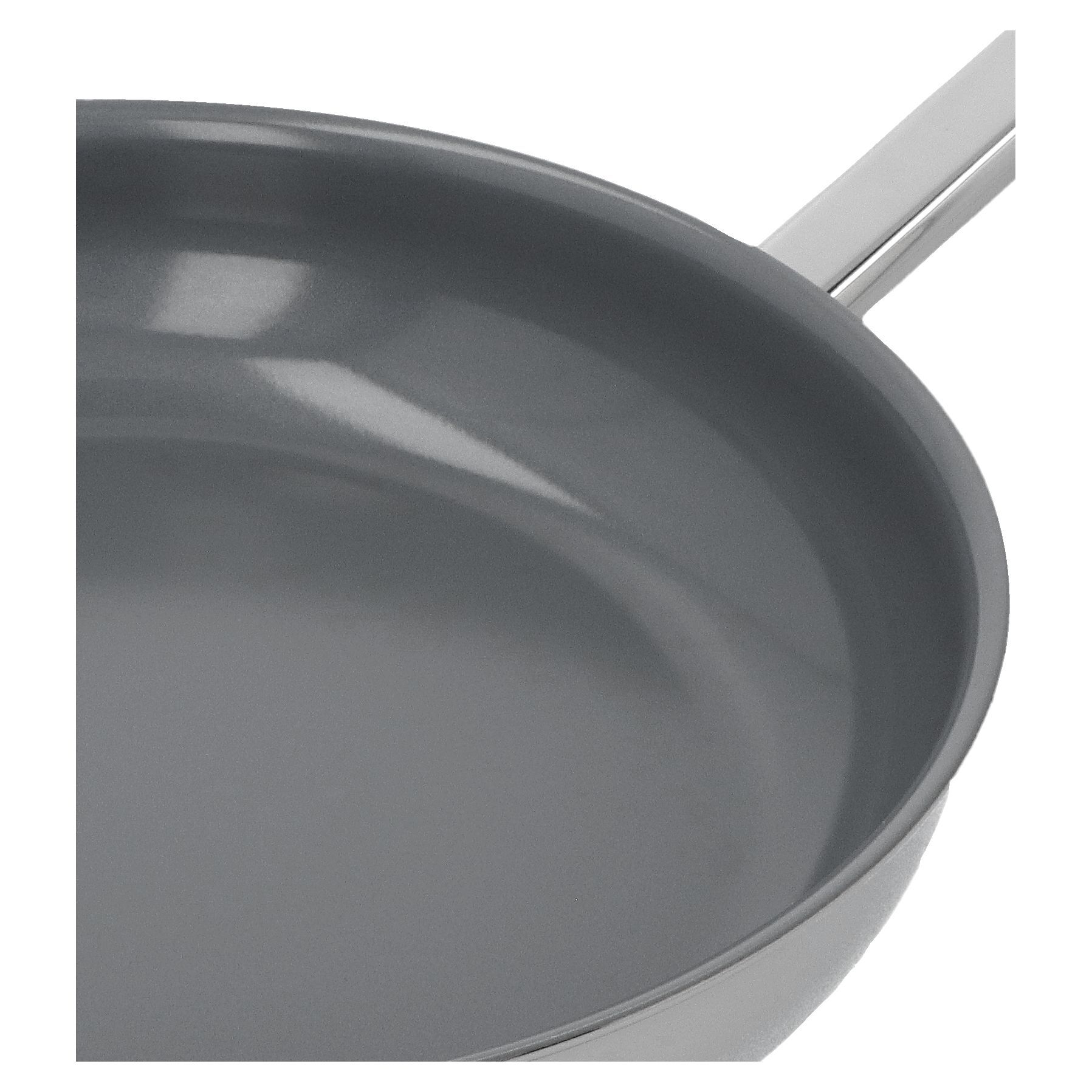 Bratpfanne 28 cm, 18/10 Edelstahl, Silber