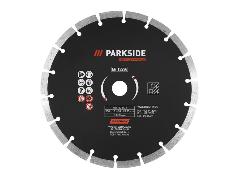 Discos Tronçonner ou discos de cabeleireiro PARKSIDE PERFORMANCE®, Ø 230 mm