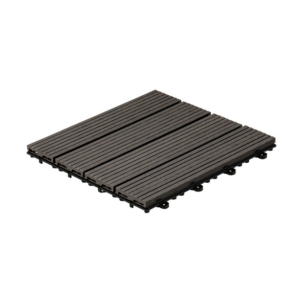WPC-Holzfliesen BAVARO, 1 m², anthrazit