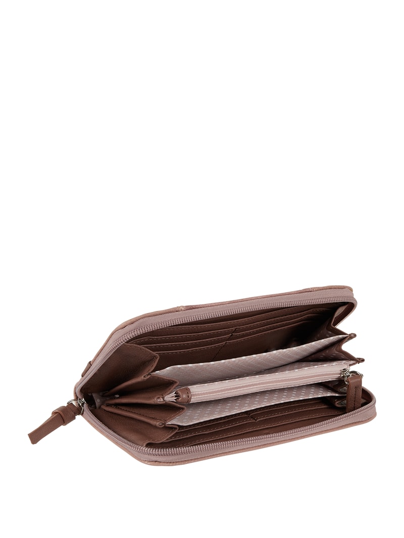 Portemonnaie in Leder-Optik in altrosa