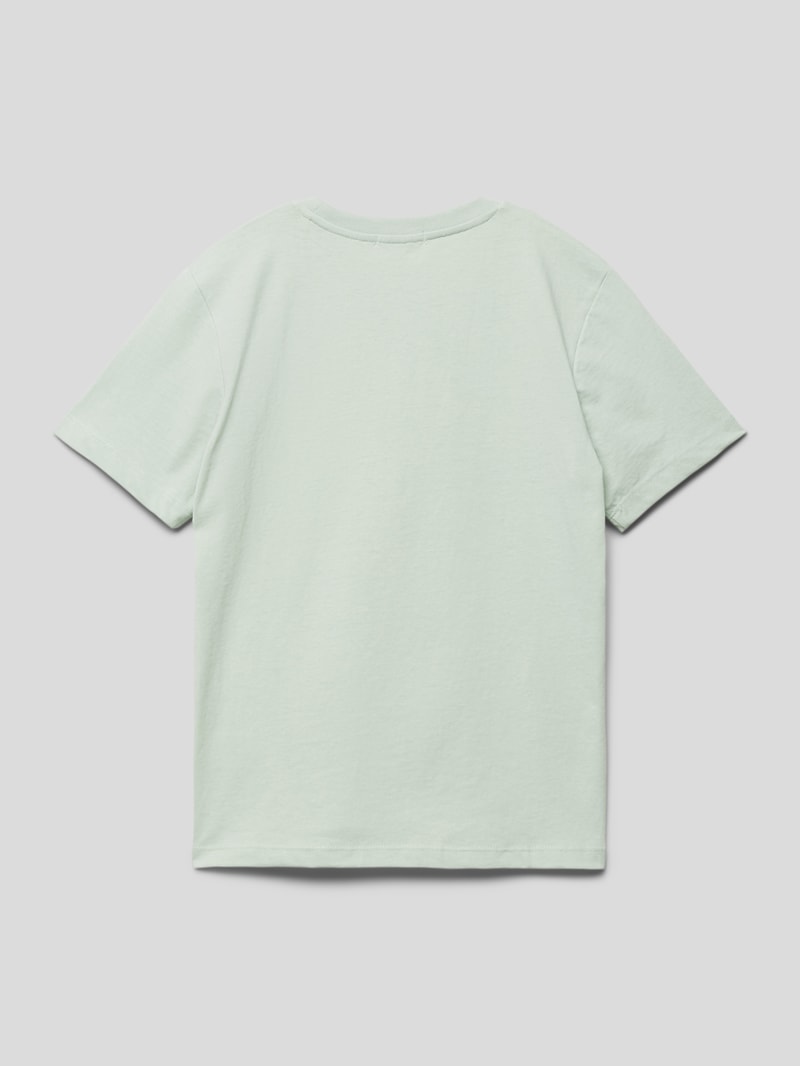 T-Shirt mit Label-Print in mint