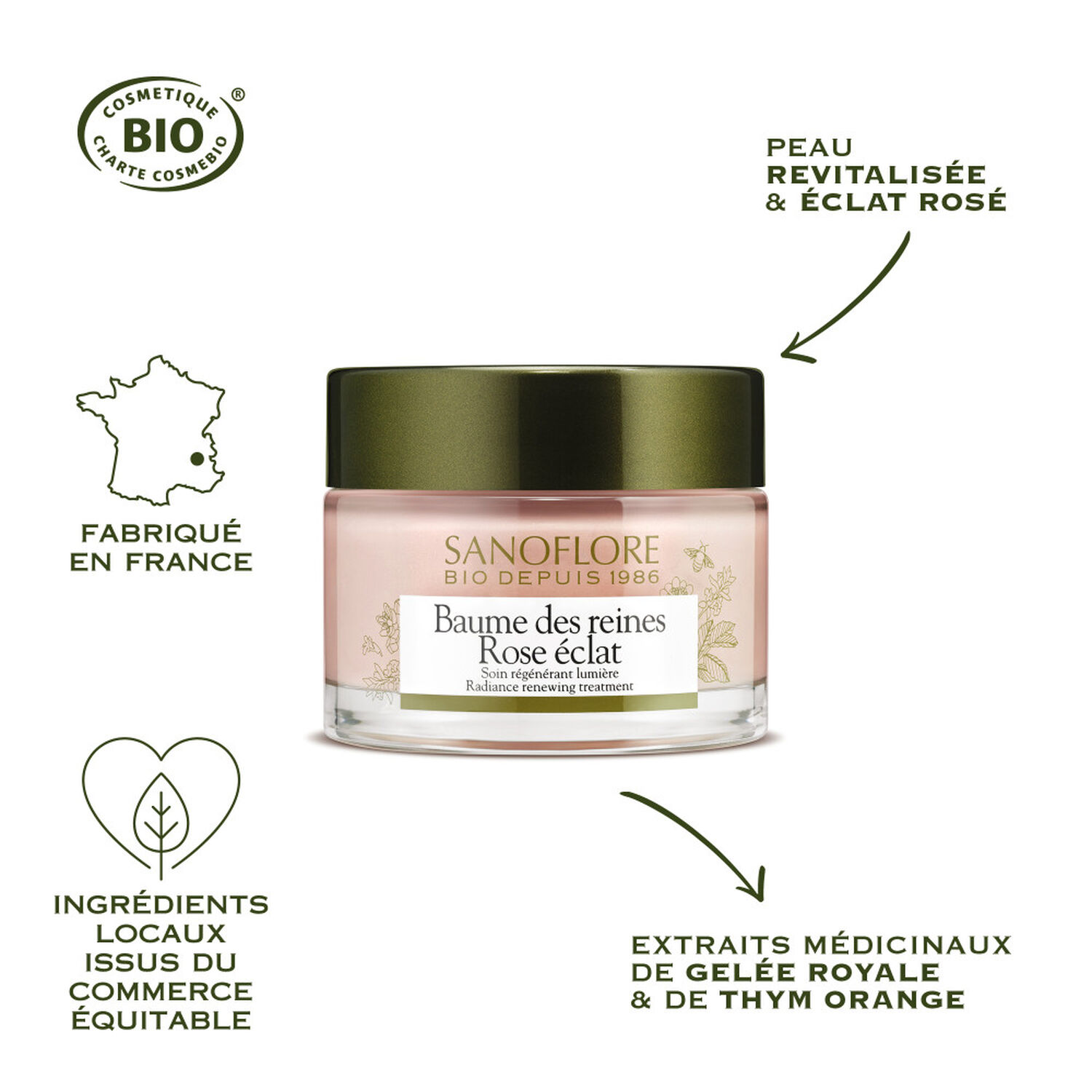 Sanoflore Baume des Reines Rose Eclat Crème Anti-Age 50 ml