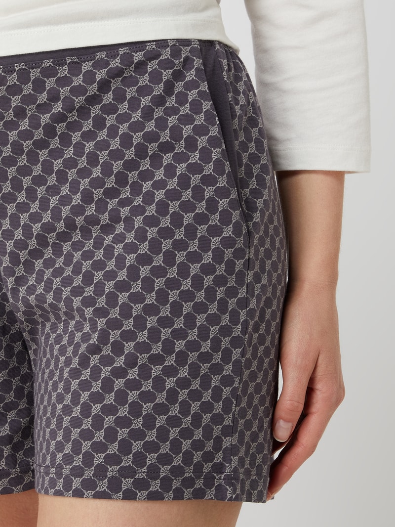 Shorts aus Baumwolle in anthrazit
