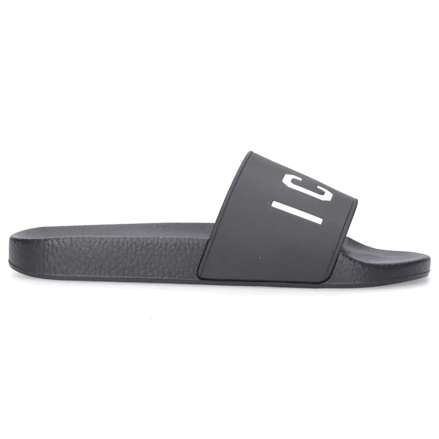Dsquared2 - Badeschuhe BE ICON Gummi - schwarz