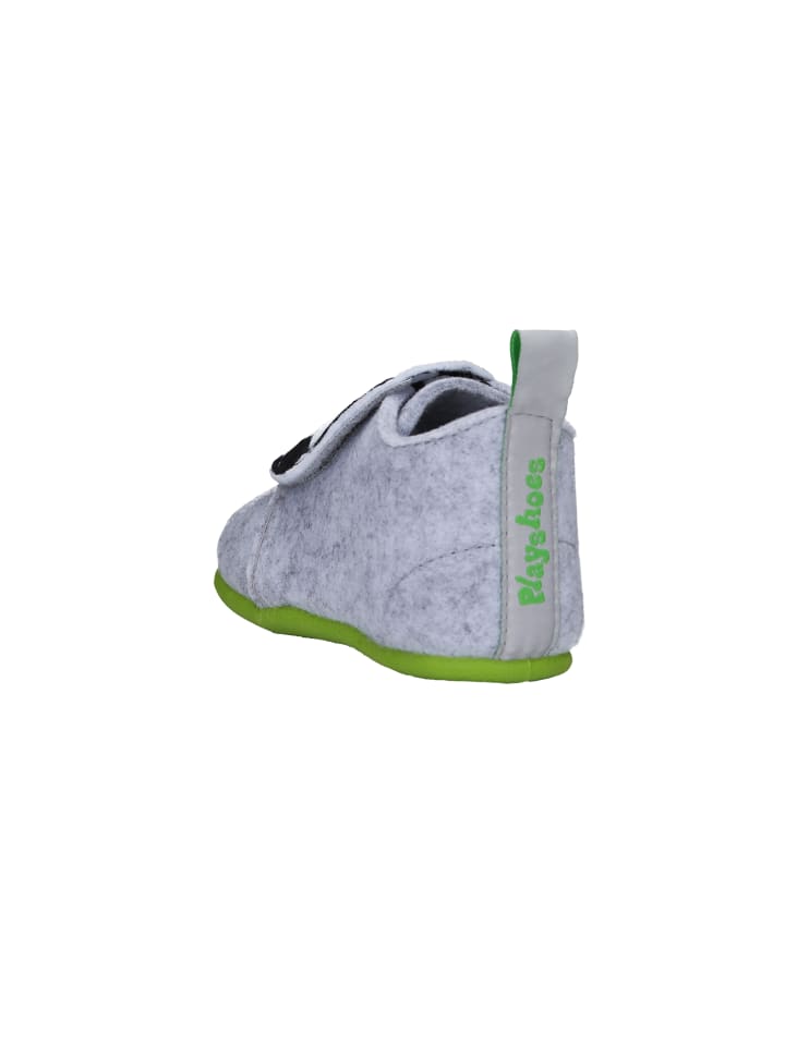 Playshoes Filz-Hausschuh Fußball in Grau günstig kaufen 21