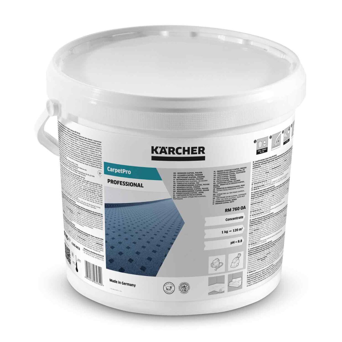 Kärcher Puzzi 8/1 Waschsauger inkl. RM 760 Carpet Pro iCapsol Textilreiniger Pulver 10Kg