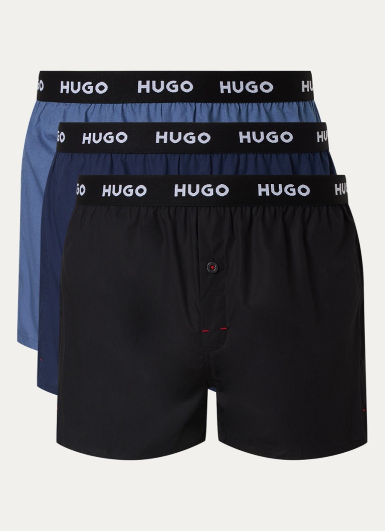 Boxerky HUGO BOSS s logom v páse, balenie 3 kusov