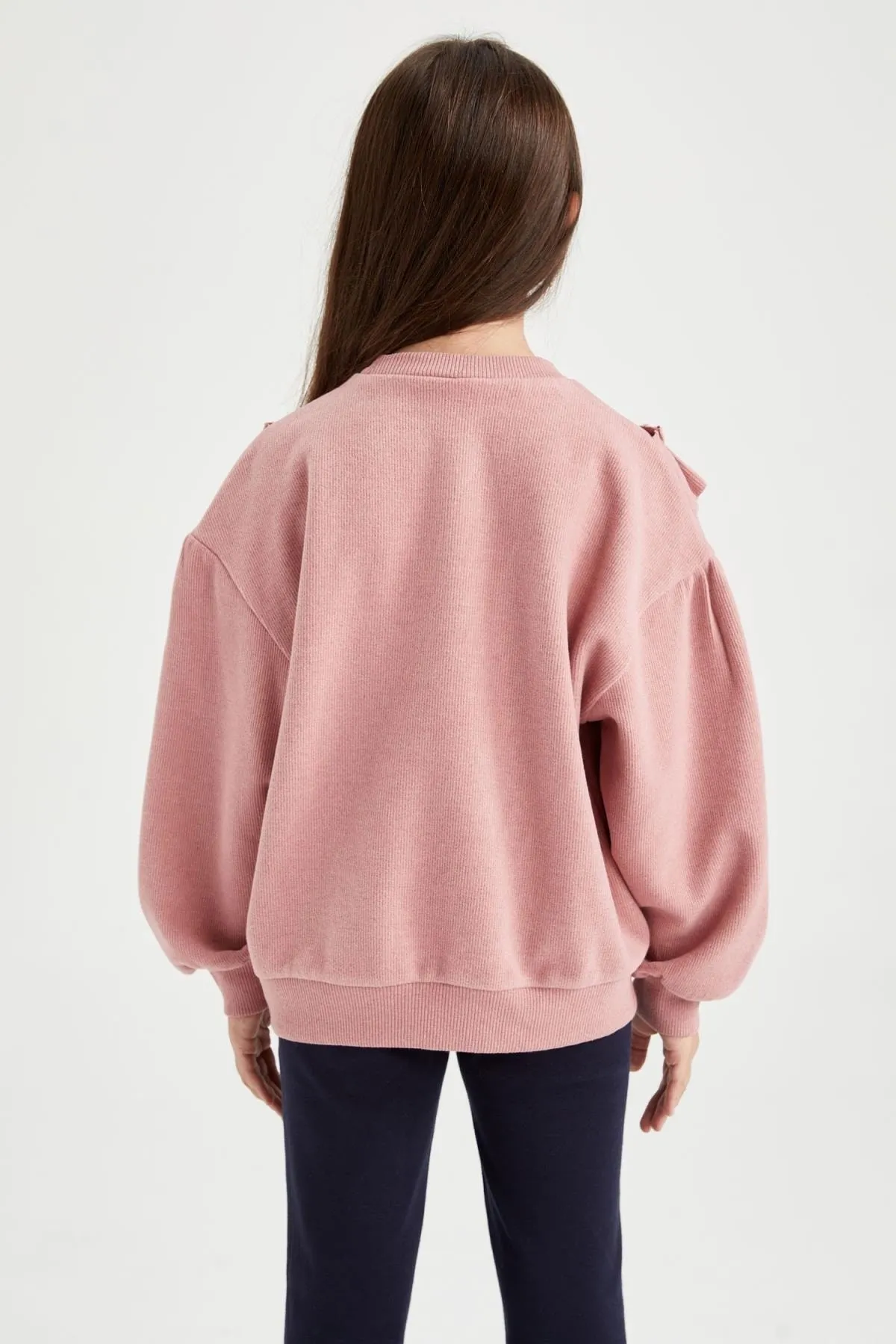 DeFacto  Mädchen-Sweatshirt mit Rundhalsausschnitt