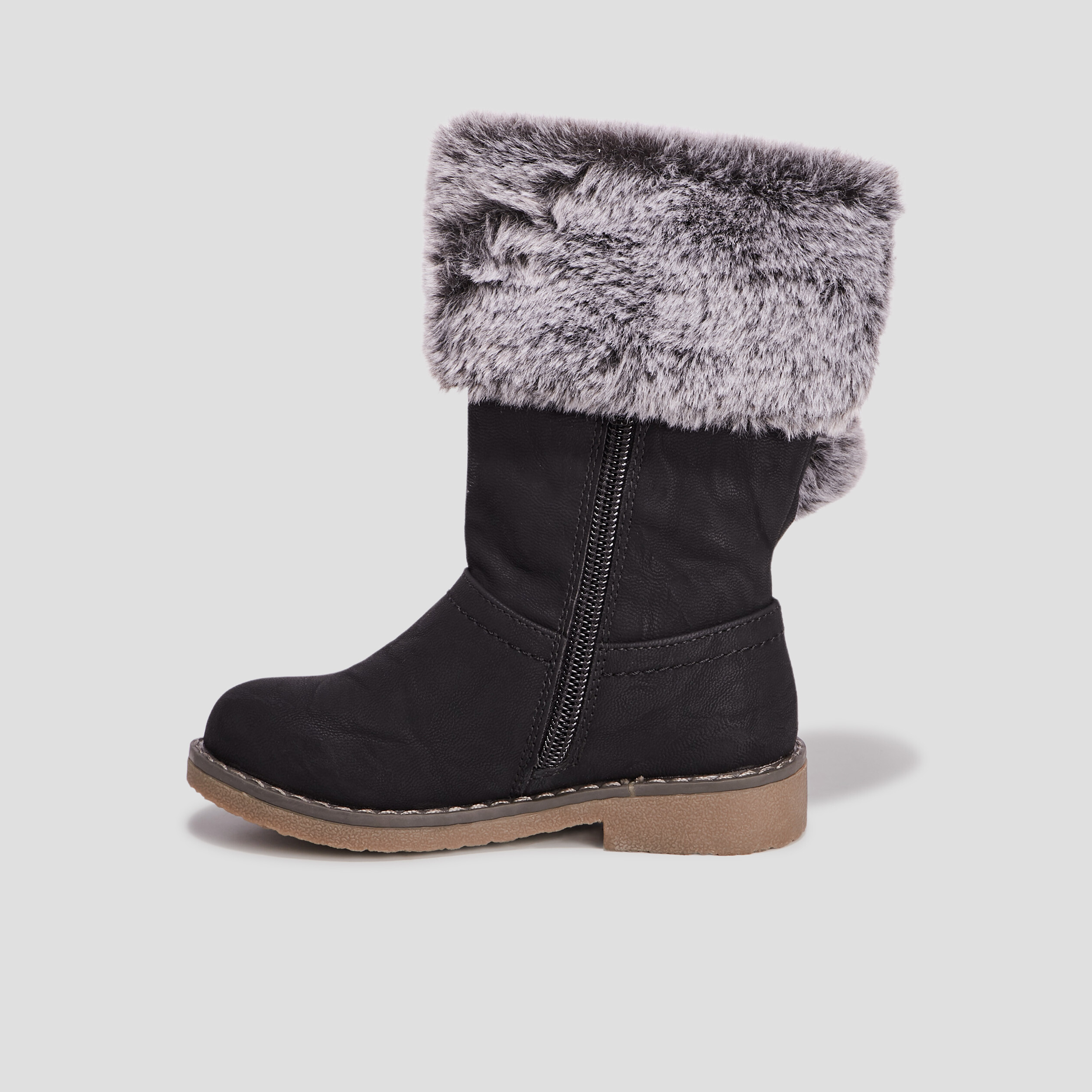 Bottes avec pompons noir fille | La Halle