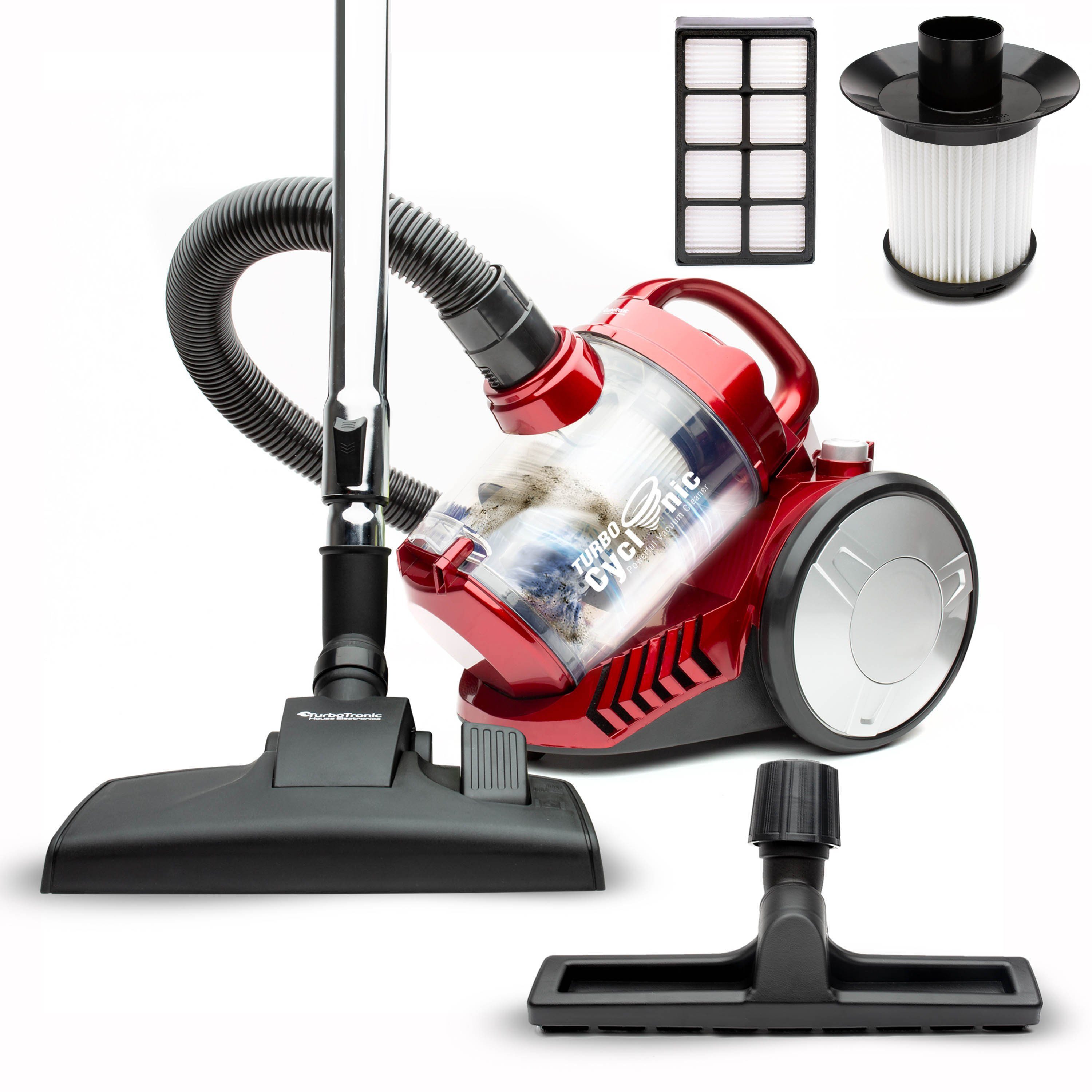 TurboTronic by Z-Line Bodenstaubsauger Zyklon Trockensauger 19kPa ohne Beutel, beutellos, Tierhaare, 900 W, beutellos, Parkett, beutellos, Staubsauger, Boden Trocken Sauger