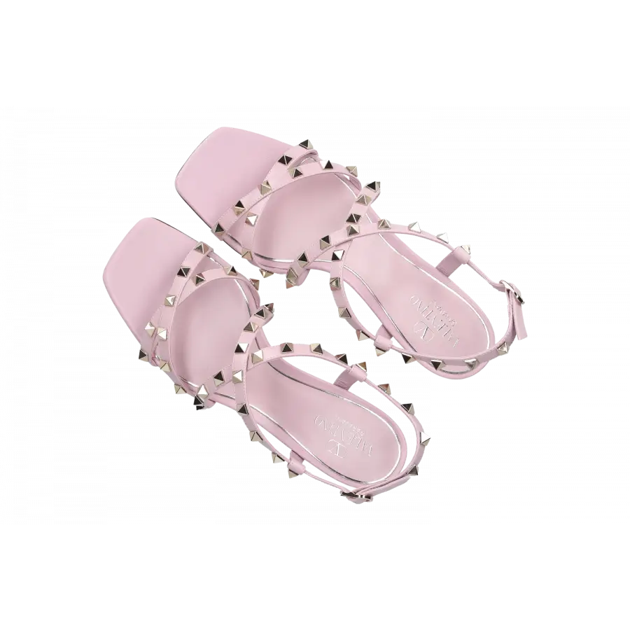 Valentino Garavani - Sandalen ROCKSTUD Kalbsleder - pink