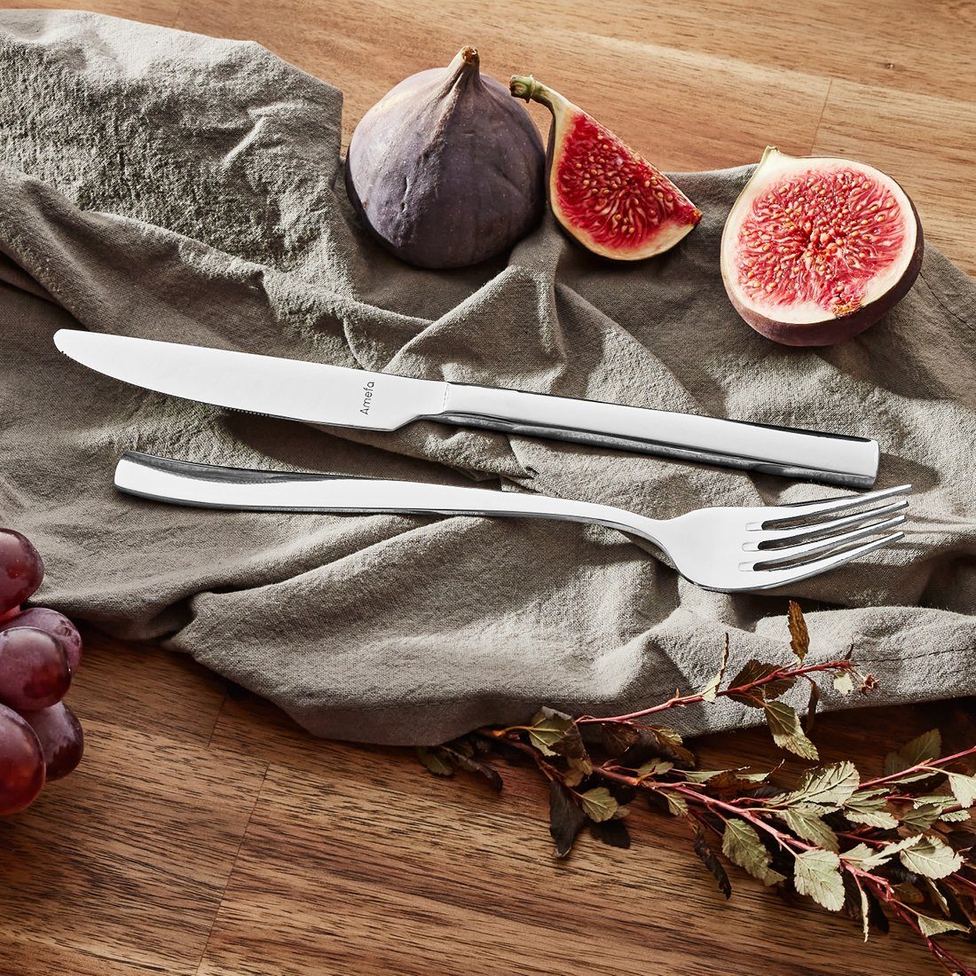 Amefa Besteck-Set FRESH, Edelstahl 18/10, glänzend, für 12 Personen, 60-tlg