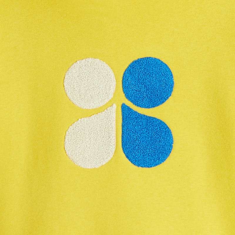 Sweat à capuche enfant jaune en coton recyclé mixte Catimini