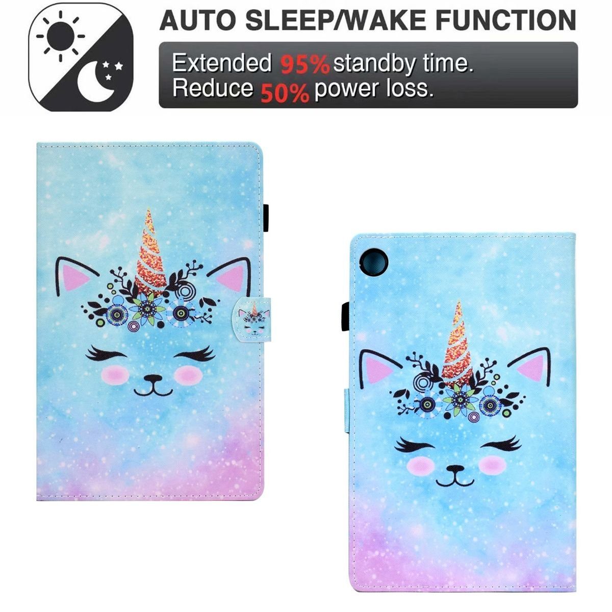 Wigento Tablet-Hülle Für Samsung Galaxy Tab A8 2021 X205 X200 Design Motiv 4 Kunstleder Hülle Cover Tablet Tasche Case Neu