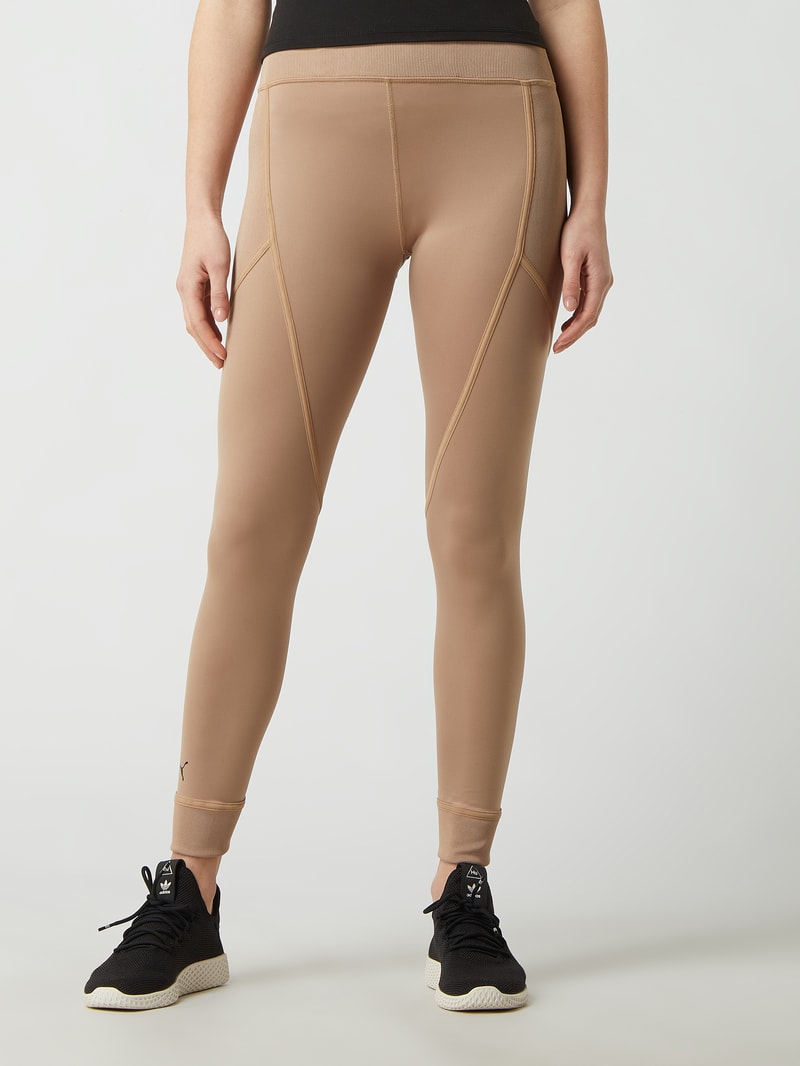 Sportleggings mit Logo-Detail in beige