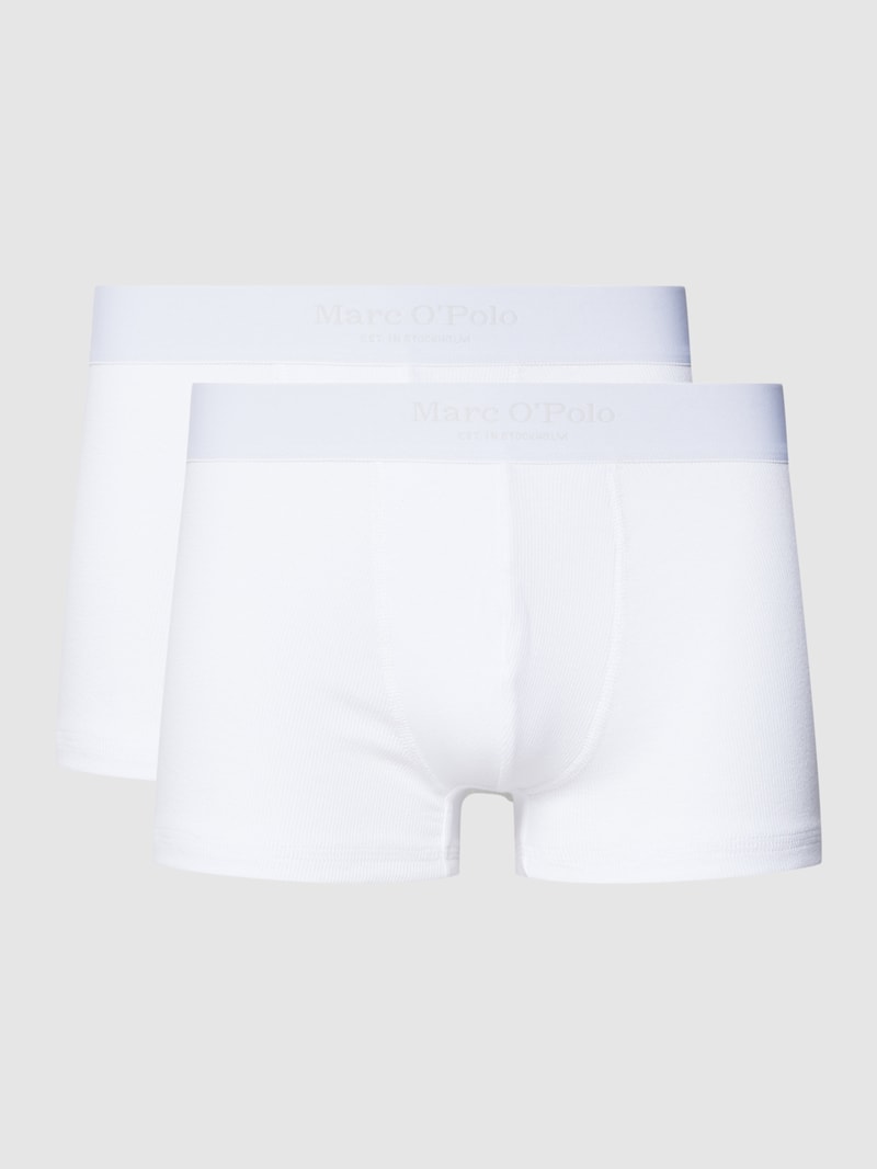 Trunks in Ripp-Optik im 2er-Pack in weiß