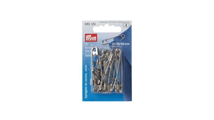 Prym Sicherheitsnadeln ST 27/38/50 mm silberfarbig