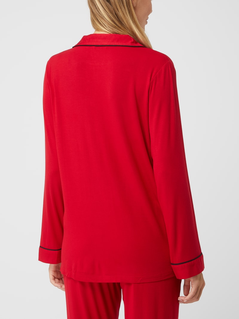 Pyjama-Oberteil aus Modal-Elasthan-Mix in rot