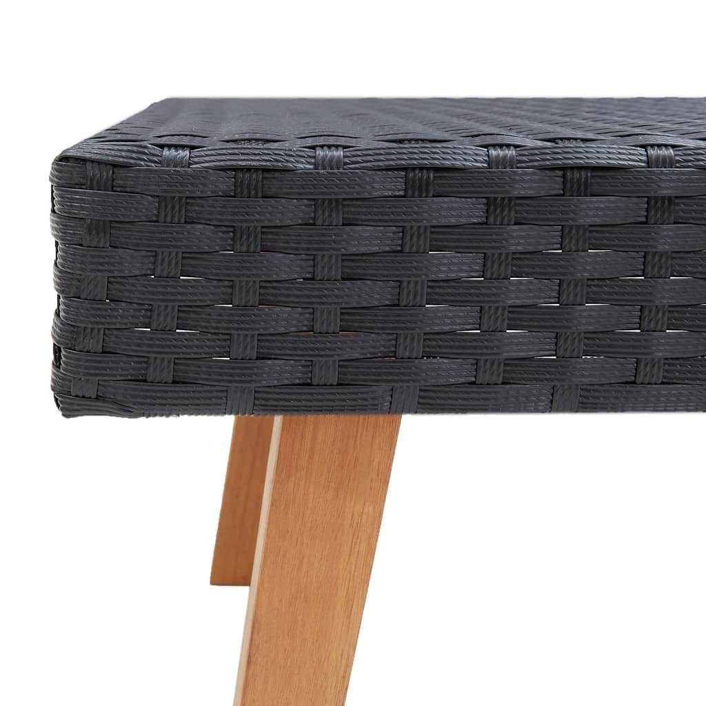vidaXL Gartenlounge-Set 2-tlg. Garten-Lounge-Set mit Kissen Poly Rattan Schwarz, (1-tlg)