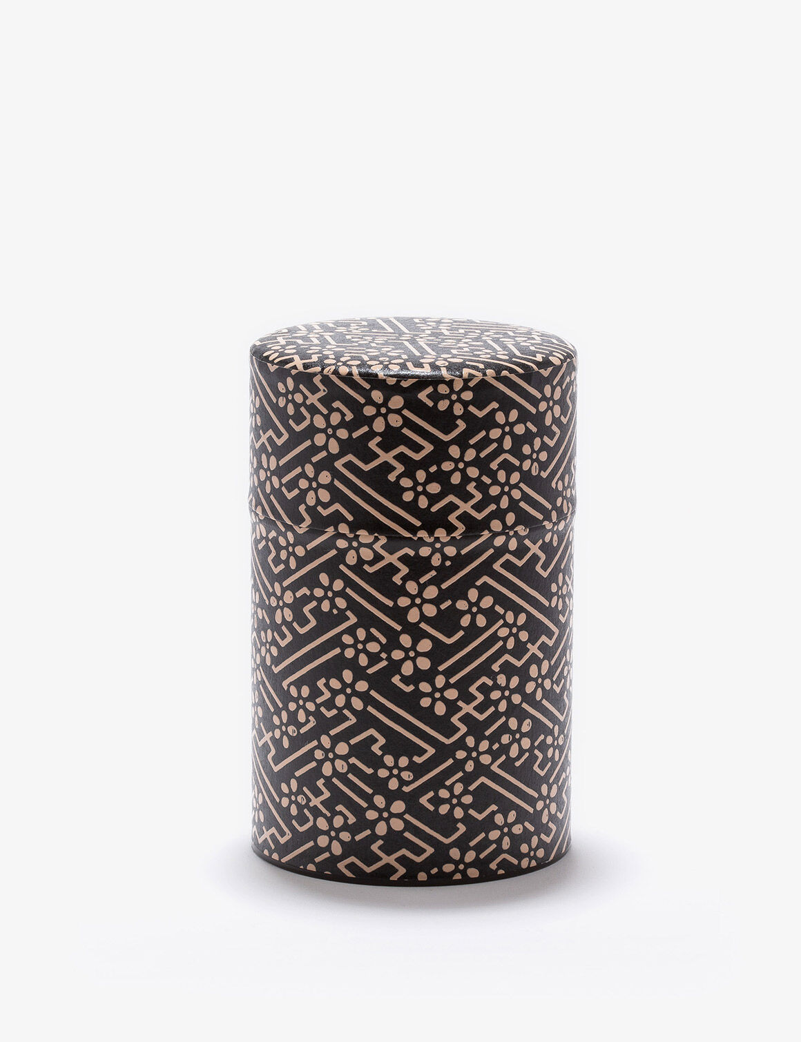 MEIRO  Boîte à thé papier washi Noir et blanc 100g