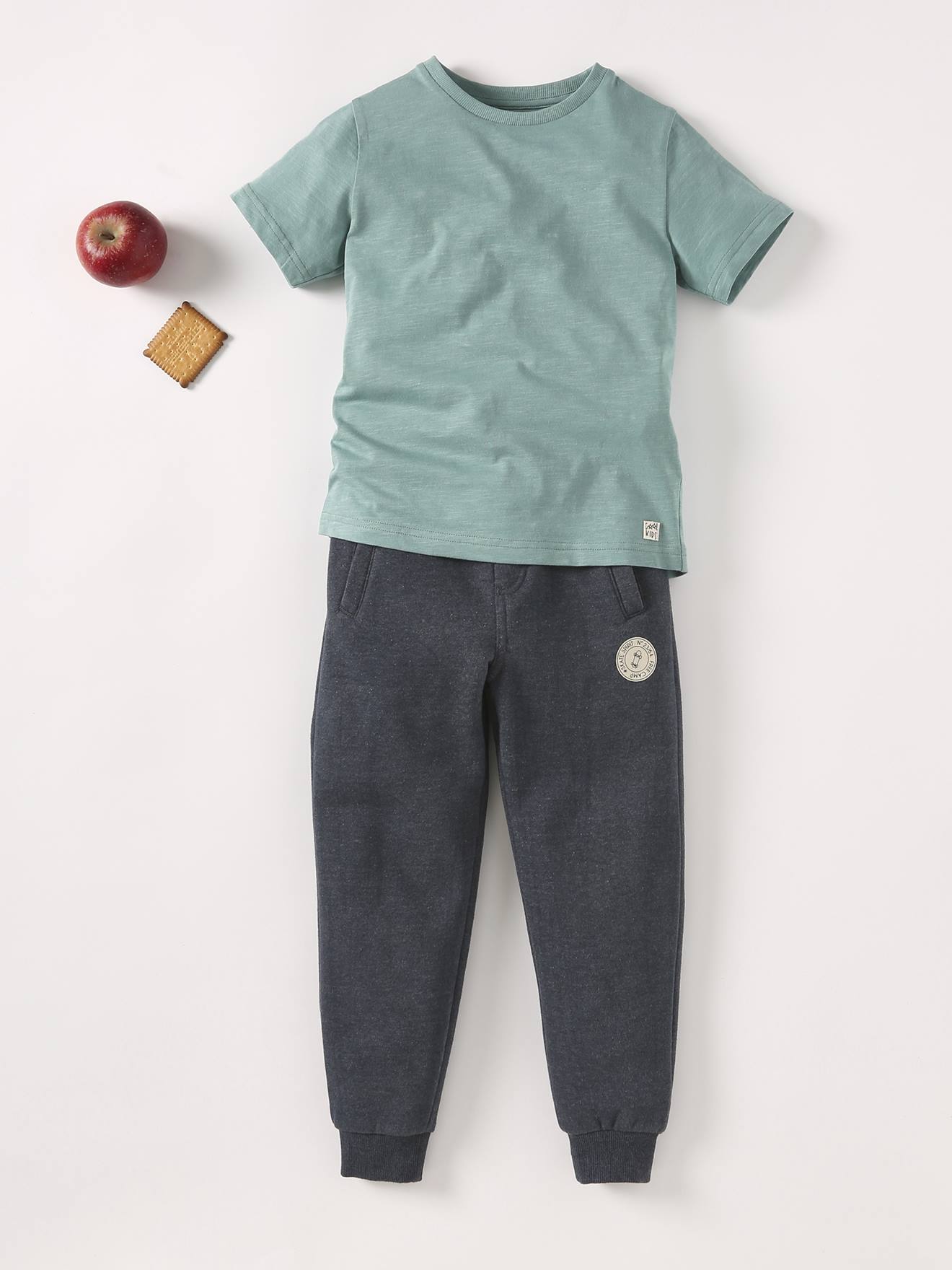 Vertbaudet Jungen T-Shirt BASIC, personalisierbar Oeko-Tex - türkis