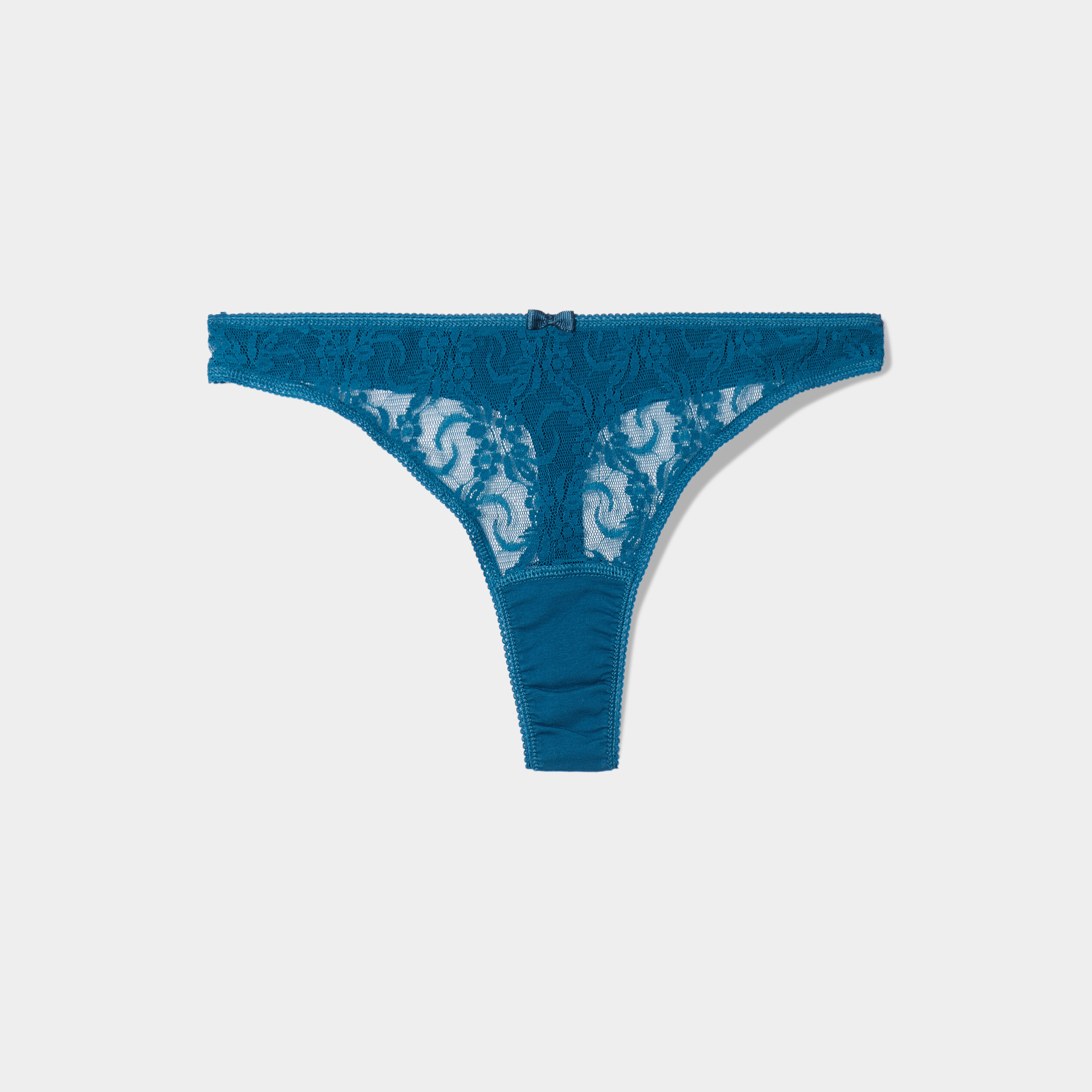 String avec dentelle bleu canard femme | La Halle