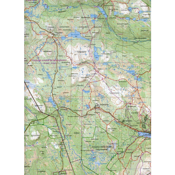 Fjällkartan 1 : 100 000 W1 Grövelsjön - Lofsdalen Bergwanderkarte - Wanderkarte