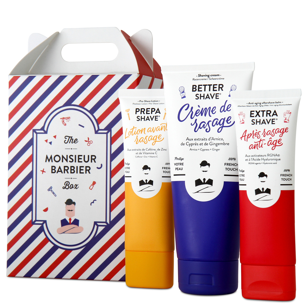 Monsieur Barbier Coffret Rituel Barbier pour Homme Coffret Cadeau de Rasage pour Hommes