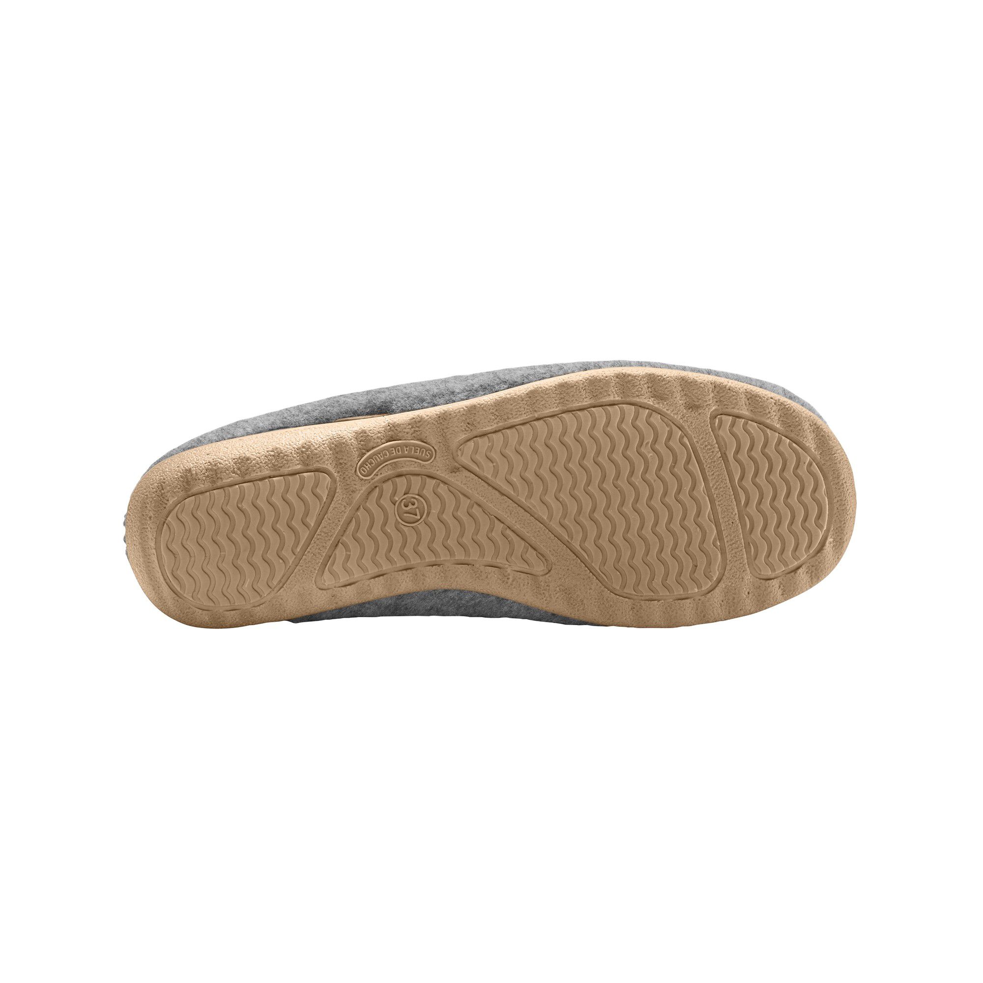 Chaussons ballerines feutrine avec fleur appliquée