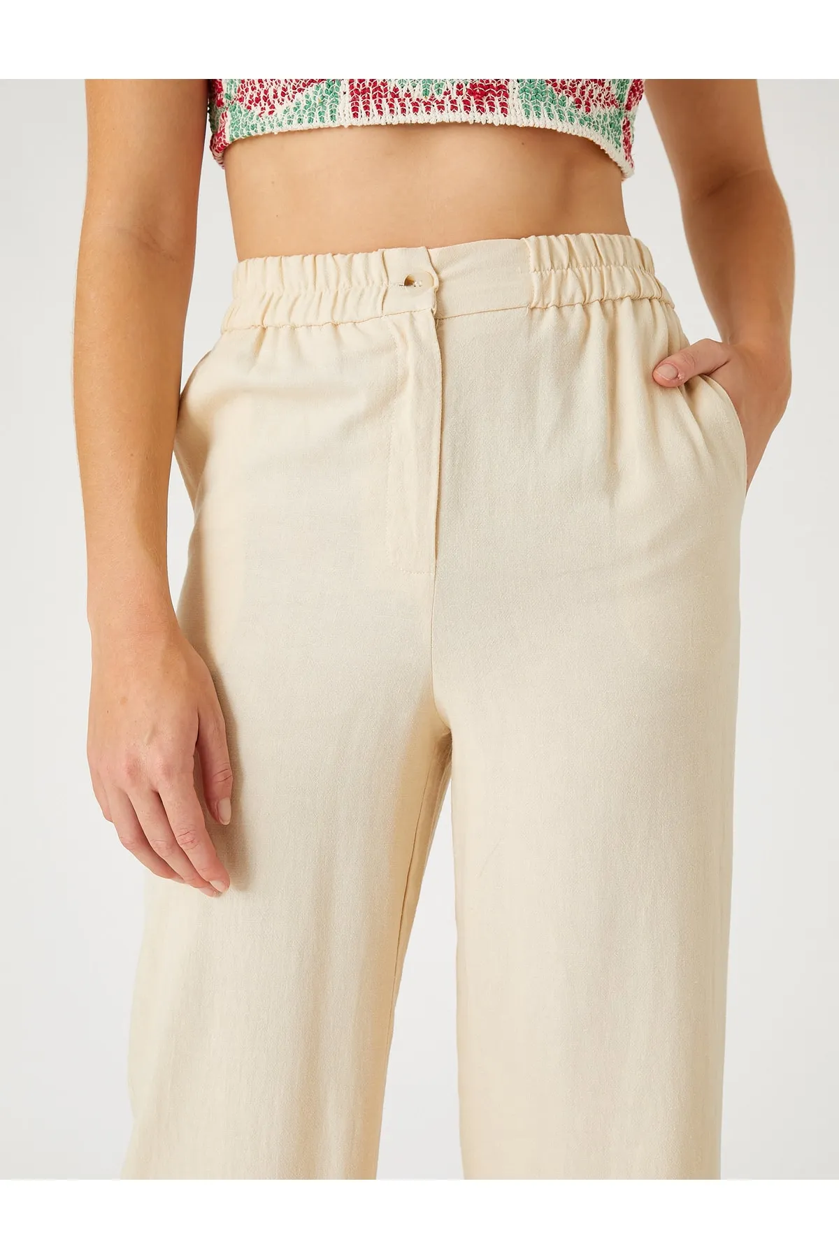 Koton  Leinenhose mit weitem Bein
