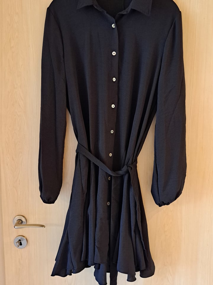 SASSYCLASSY Hemdkleid in Schwarz günstig kaufen L